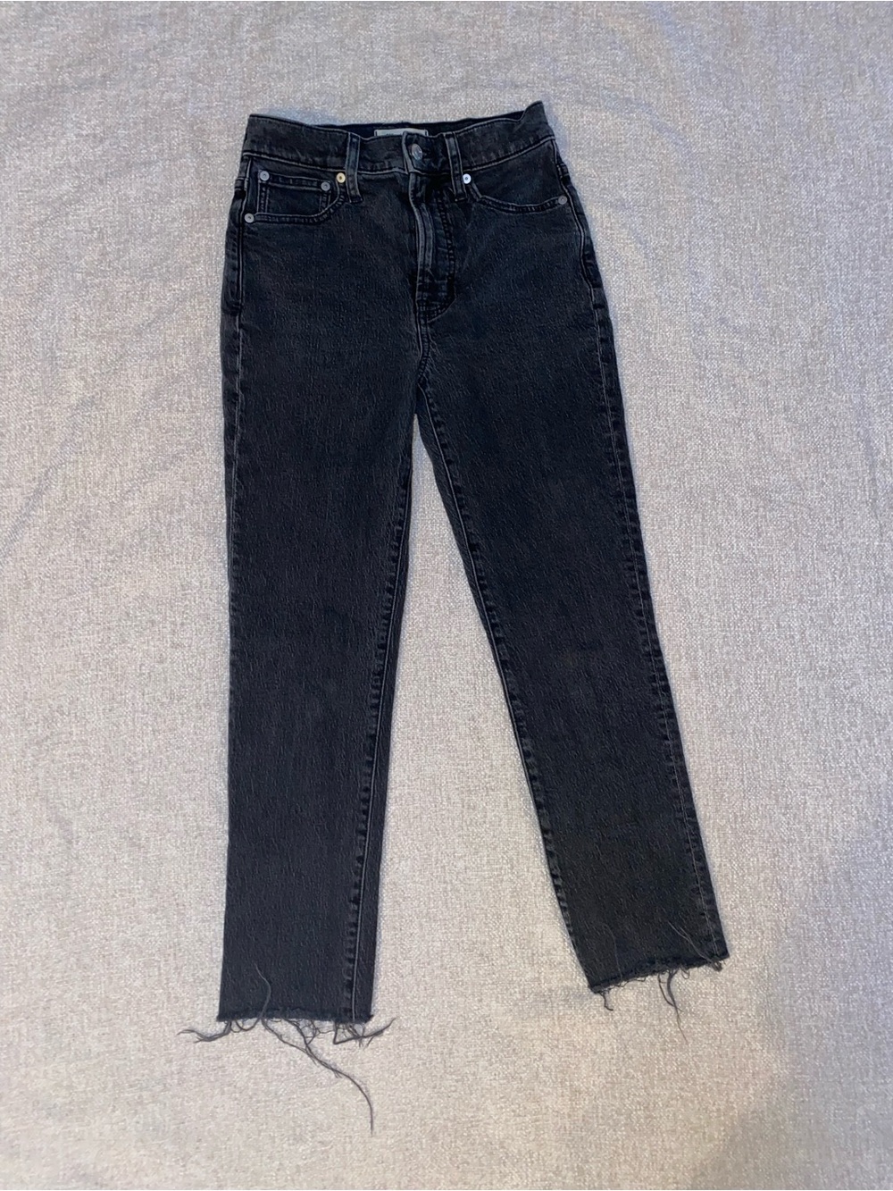 Madewell Perfect Vintage Straight Leg Jeans Size 24 Minimalist Distressed Jeans